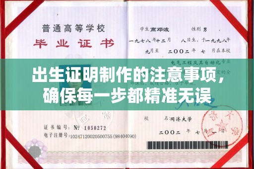 华宁出生证明制作的注意事项，确保每一步都精准无误